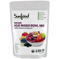 Sunfood, Органическая смесь асаи и аристотелии чилийской для боула, 170 г (6 унций)