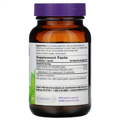 Oregon's Wild Harvest, Rhodiola, 60 Gelatin Capsules