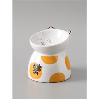 УЦЕНКА Аромалампа для эфирных масел керамика «Котик пятнистый», 10.5×10.5×10.5 см