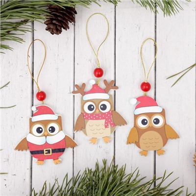 Елочная игрушка «Совята», МИКС