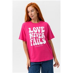 8506/1 Футболка женская оверсайз (Фуксия_лав)