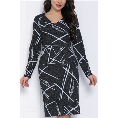 Платье Альмерия (черно-серое) П12499