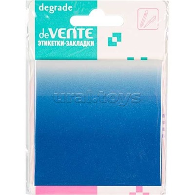 Самоклеящиеся этикетки-закладки "Degrade" пластиковые прозрачные, 76x76 мм, синие