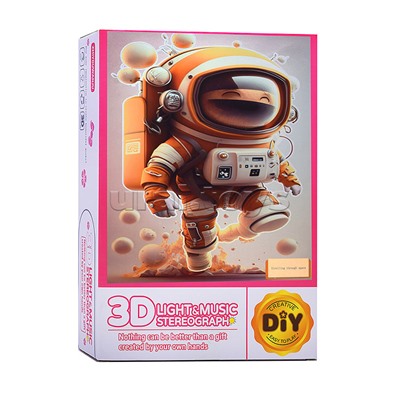 Ночник-пазл 3Д "Мир Динозавров" со светом и музыкой, в коробке