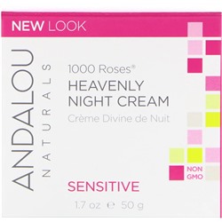 Andalou Naturals, 1000 Roses, ночной крем для чувствительной кожи, 50 мл (1,7 жидк. унции)