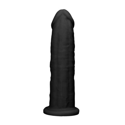 Черный фаллоимитатор Silicone Dildo Without Balls - 22,8 см.