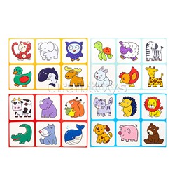 Лото для малышей Зверята  (4 карточки, 24 фишки) Baby Toys