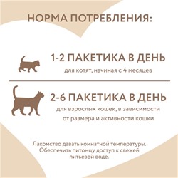 Крем-лакомство Мнямс для кошек, с тунцом Кацуо и Магуро, 15 г × 4 шт.