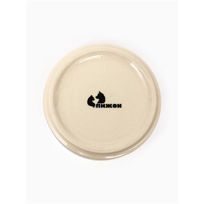 Миска керамическая «Ночные кошки» 200 мл, 10.5×4 см, красная