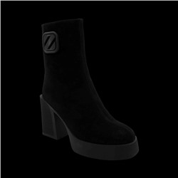 Ботинки из натуральной кожи на меху РА 20-2 черные