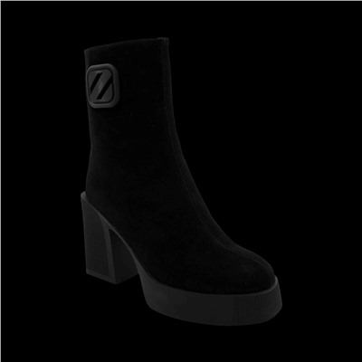 Ботинки из натуральной кожи на меху РА 20-2 черные