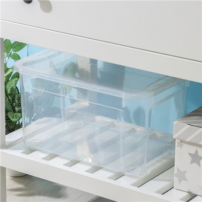 Ящик для хранения «Кристалл XS Plus», 16 л, 38,9×27,5×21,5 см, с крышкой, прозрачный