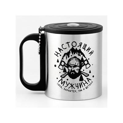 УЦЕНКА Термокружка, 180 мл, Туризм "Настоящий мужчина", сохраняет тепло 2 ч, компас