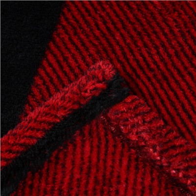 Плед «Этель. Клетка чёрно-красный», 150×200 см, корал-флис 220 г/м²