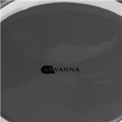 Дозатор для мыла с подставкой для губки SAVANNA Drop, 450 мл, цвет серый
