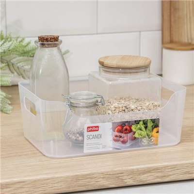 Корзина для хранения Scandi, 3,1 л, 24×17×9 см, прозрачная