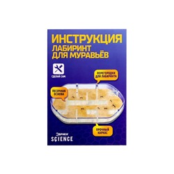 УЦЕНКА Набор для опытов «Лабиринт для муравьёв»