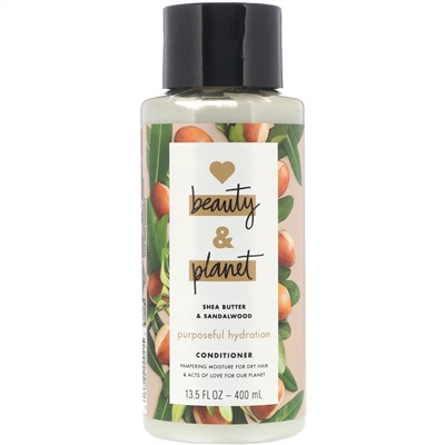 Love Beauty and Planet, Кондиционер Purposeful Hydration, «Масло ши и сандал», 400 мл