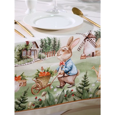 Скатерть «Этель. Кроличья ферма», 149×110 см, 100% хлопок, саржа 190 г/м²
