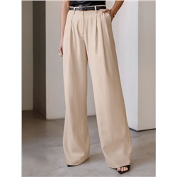 Брюки палаццо с защипами из плотного лиоцелла