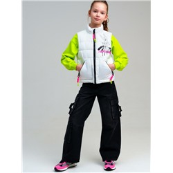 Жилет текстильный с полиуретановым покрытием для девочек