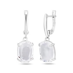 Серьги, горный хрусталь, Амур