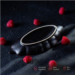 Блюдо сервировочное «Таллула. Лист», 18×9,5 см, керамика, цвет голубой