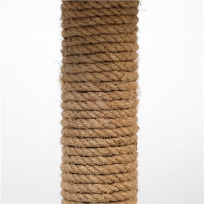 Когтеточка малая «Арена» с игрушкой, 36×36×50 см, джут, серая с лапками
