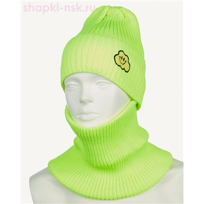 17-33-L Комплект для девочки (шапка+снуд) (50-52)