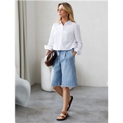 Укороченная блузка из  хлопка