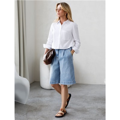 Укороченная блузка из  хлопка