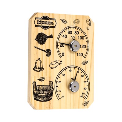 УЦЕНКА Термометр-гигрометр "Табличка", дерево