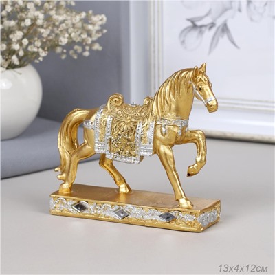 Статуэтка Лошадь 12 см / 9109 /уп 72/золото
