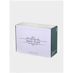 Маслёнка, 17.4×13×6.5 см, с бамбуковой крышкой-подставкой и ножом, стекло, прозрачная