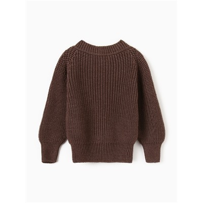 Джемпер вязаный Крошка Я, рост 68-74 см, коричневый