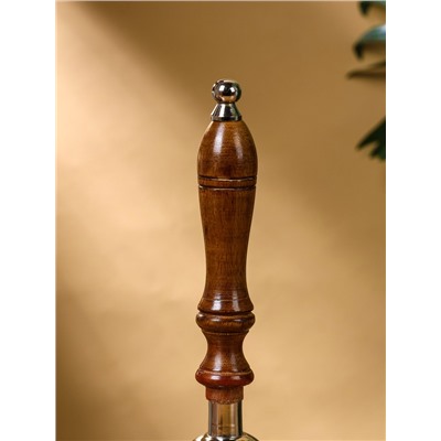 Колокольчик «Серебряный звон», 8×8×24 см, алюминий, с деревянной ручкой