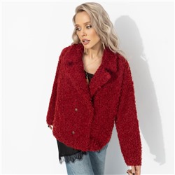 Полупальто с акцентным подкладом, Слишком заметна (красный закат, oversize, 50-56)