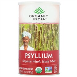 Organic India, Подорожник, клетчатка из шелухи органического подорожника, 340 г (12 унций)