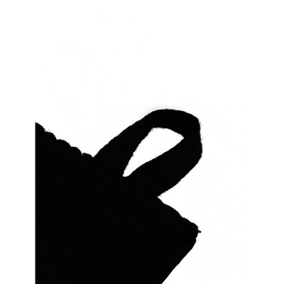 Рукавица для бани и сауны, полиэфир, чёрная