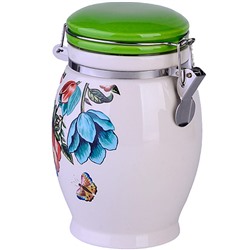 30791 Банка для сыпучих продуктов 930мл Летний букет доломит LR (х24)