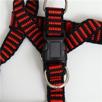 Шлейка рельефная 36-49×1.5 см, красно-чёрная