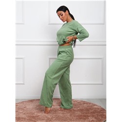 Костюм женский махровый с брюками палаццо КЖ017