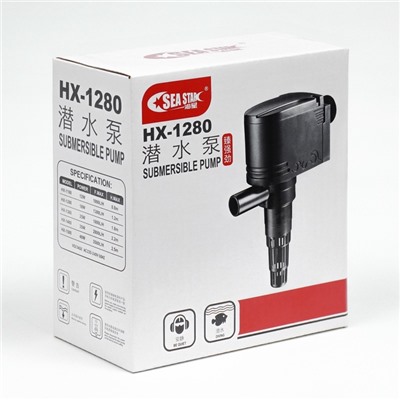 Помпа аквариумная Sea Star HX-1280, 1300 л/ч, 18 Вт, высота подъема воды 1.2 м