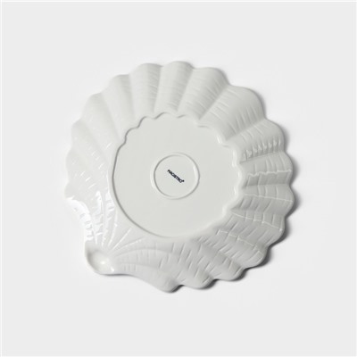 Блюдо Magistro «Раковина», d=25.3 см, фарфор, белое