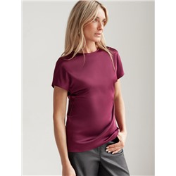 Блузка из стаина с коротким рукавом