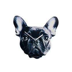 Часы настенные Gabi, французский бульдог, интерьерные, плавный ход, d=33.5 см