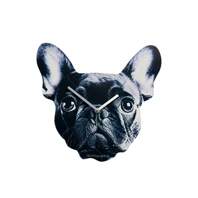 Часы настенные Gabi, французский бульдог, интерьерные, плавный ход, d=33.5 см