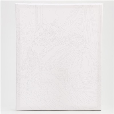 Картина по номерам на холсте с подрамником «Уставший кот» 40×50 см