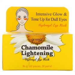 Petitfee, «Осветляющая ромашка», гидрогелевая маска для области вокруг глаз, 30 пар