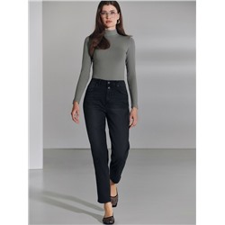 Mom Fit CONTE CON-702 Черные джинсы mom с застежкой на две пуговицы